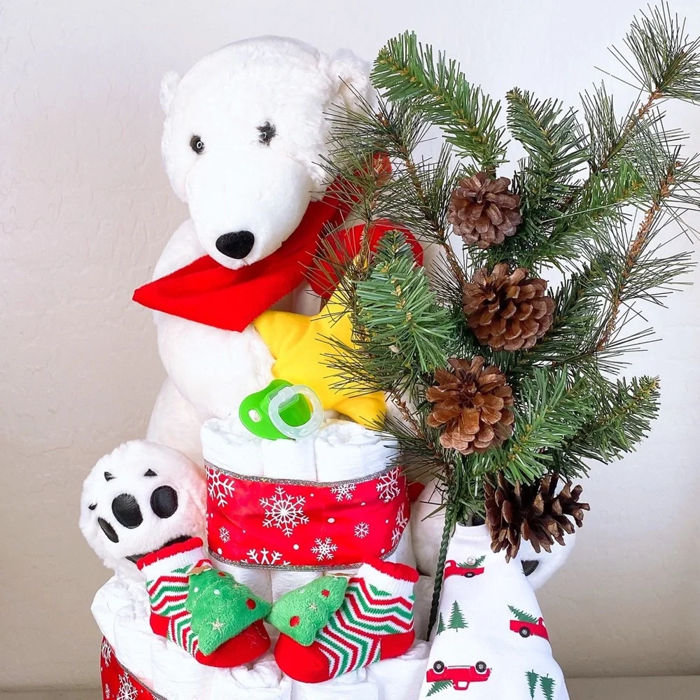 Christmas Diaper Cake
